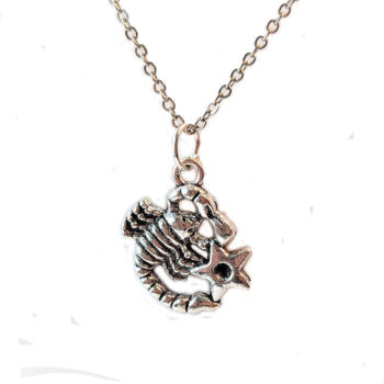 Scorpio Zodiac Charm Antique Silver Necklace