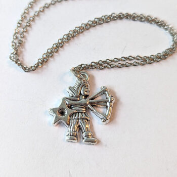 Sagittarius Zodiac Charm Antique Silver Necklace - Image 3