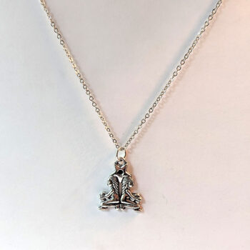 Gemini Zodiac Charm Antique Silver Necklace - Image 4