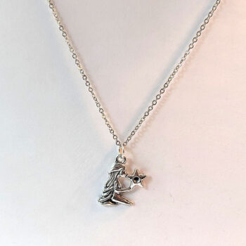 Virgo Zodiac Charm Antique Silver Necklace - Image 4