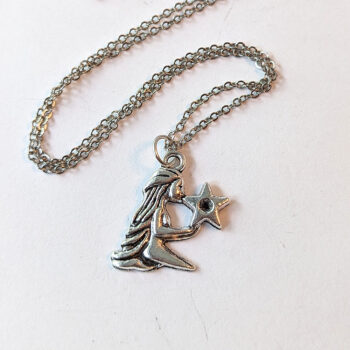 Virgo Zodiac Charm Antique Silver Necklace - Image 3