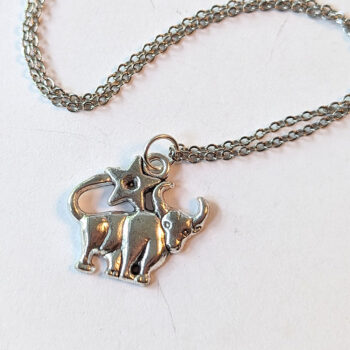 Taurus Zodiac Charm Antique Silver Necklace - Image 3