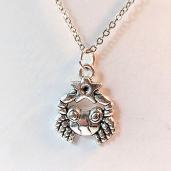 Cancer Zodiac Charm Antique Silver Necklace