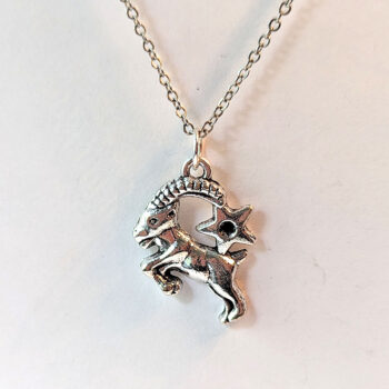 Capricorn Zodiac Charm Antique Silver Necklace