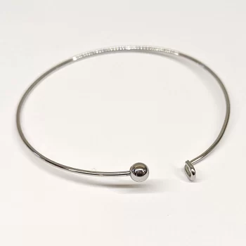 Stainless Steel Expandable Bangle Bracelet Silver - Image 4