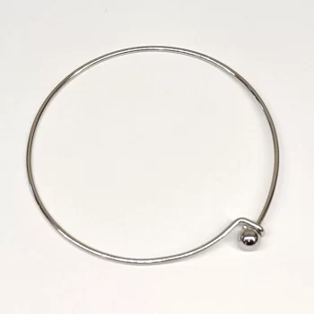 Stainless Steel Expandable Bangle Bracelet Silver