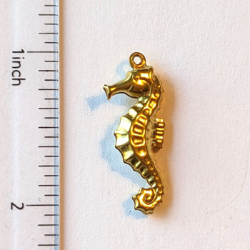 Seahorse Charm Gold - Image 2