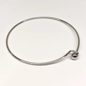 Stainless Steel Expandable Bangle Bracelet Silver - Image 2