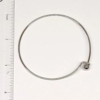 Stainless Steel Expandable Bangle Bracelet Silver - Image 3