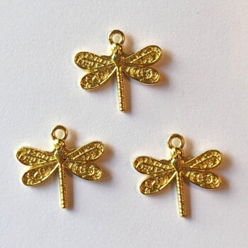 Gold Small Dragonfly Charm