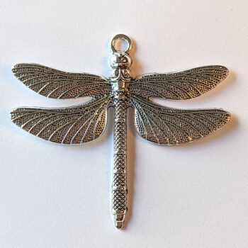 Antique Silver Large Dragonfly Pendant