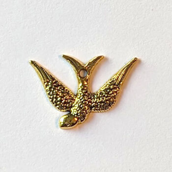 Soaring Swallow Bird Pendant Gold