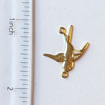 Small Swallow Bird Connector Gold - Image 3