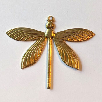 Large Dragonfly Pendant Gold