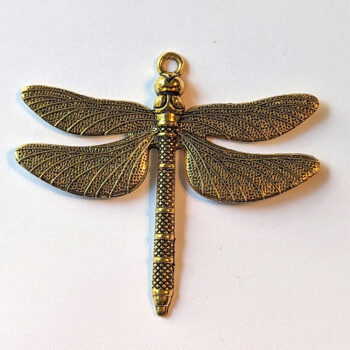 Antique Gold Large Dragonfly Pendant