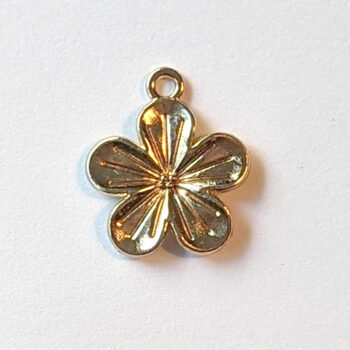 Five Petal Flower Charm Gold - Image 2