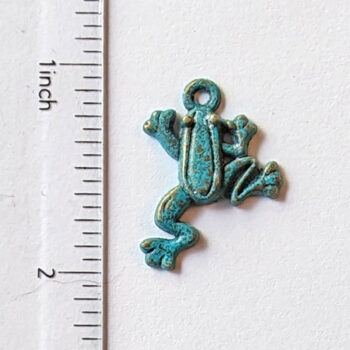 Frog Charm Antique Bronze Patina - Image 2