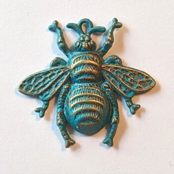 Large Bee Pendant Antique Bronze Patina