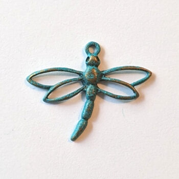 Antique Bronze Patina Hollow Dragonfly Pendant