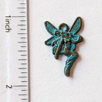 Fairy Angel Charm Antique Bronze Patina - Image 2