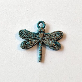 Antique Bronze Patina Small Dragonfly Charm - Image 5