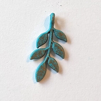 Branch Leaf Leaves Pendant Antique Bronze Patina