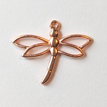 Hollow Dragonfly Pendant Rose Gold