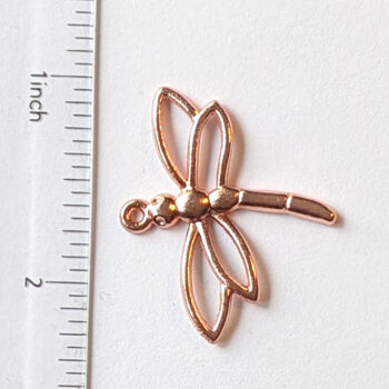 Hollow Dragonfly Pendant Rose Gold - Image 2