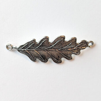 Antique Silver Oak Leaf Connector