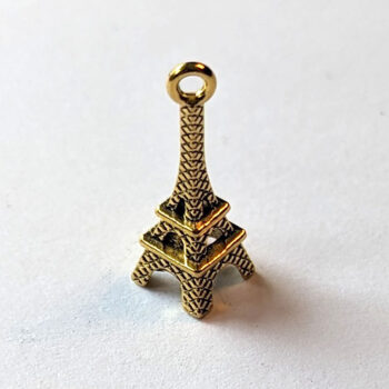 Eiffel Tower 3D Charm Antique Gold