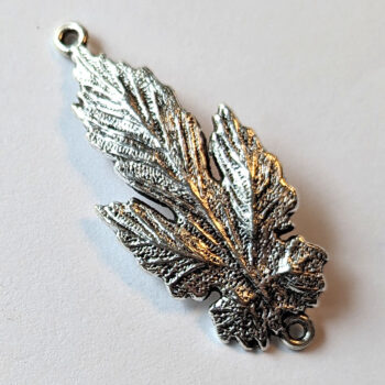 Antique Silver Maple Leaf Connector - Image 2