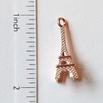 Eiffel Tower 3D Charm Rose Gold - Image 3