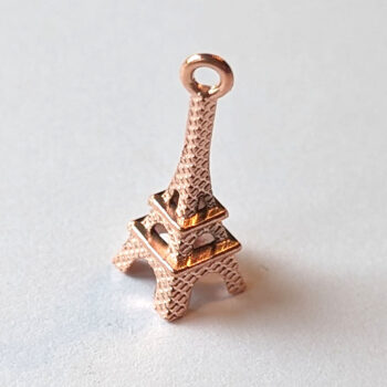 Eiffel Tower 3D Charm Rose Gold