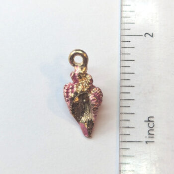 Hot Pink Tulip Shell Enamel Charm - Image 5