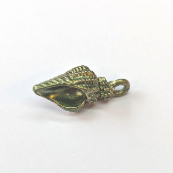 Olive Green Tulip Shell Enamel Charm - Image 5