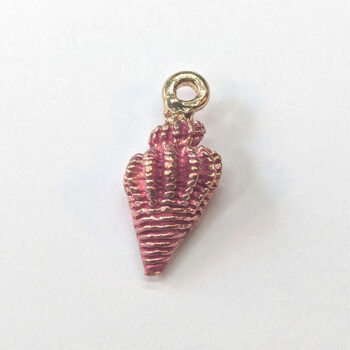 Hot Pink Tulip Shell Enamel Charm - Image 4