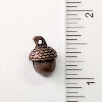 Acorn Charm Round Antique Copper - Image 5