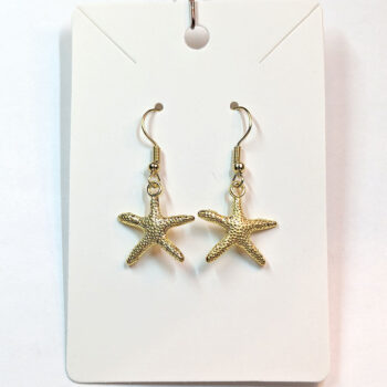 Gold Starfish Vintage Style Earrings - Image 5