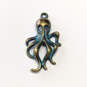 Octopus Charm Antique Bronze Patina - Image 3