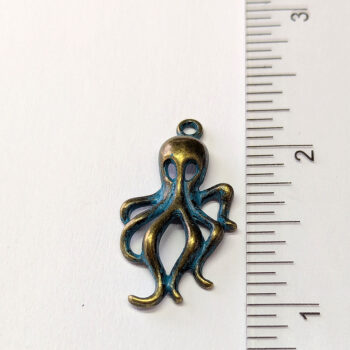 Octopus Charm Antique Bronze Patina - Image 5