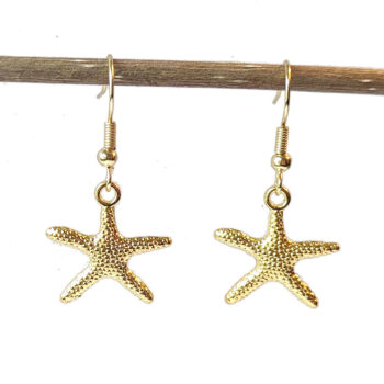 Gold Starfish Vintage Style Earrings