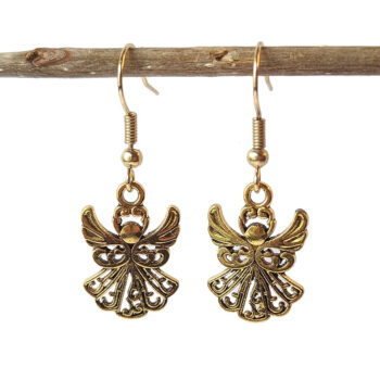 Hollow Gold Angel Earrings