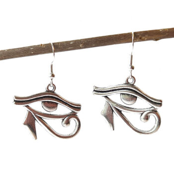 Egyptian Eye of Horus Silver Earrings