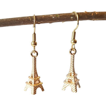 KC Gold 3D Eiffel Tower Earrings