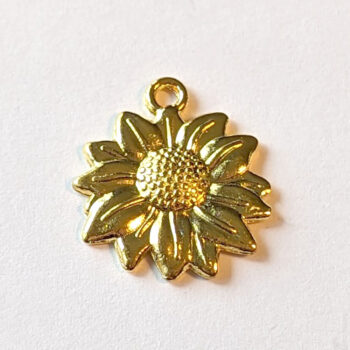 Sunflower Flower Charm Gold