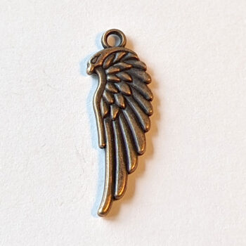 Double Sided Angel Wing Pendant Antique Copper - Image 2