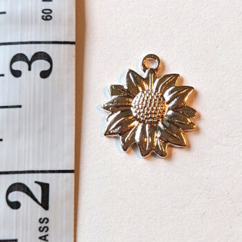 Sunflower Flower Charm Rose Gold - Image 2