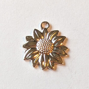 Sunflower Flower Charm Rose Gold