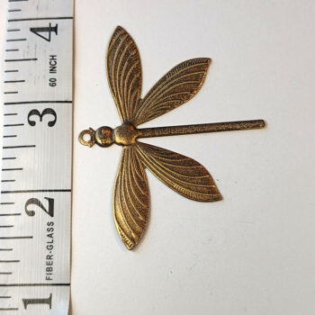 Antique Bronze Large Dragonfly Pendant - Image 2