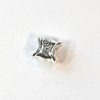 Fish Metal Charm Spacer Bead Silver